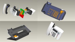 CAD views of exploded assembley and DFM