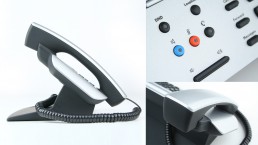 business phone side view and details